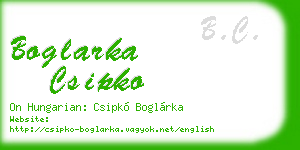 boglarka csipko business card